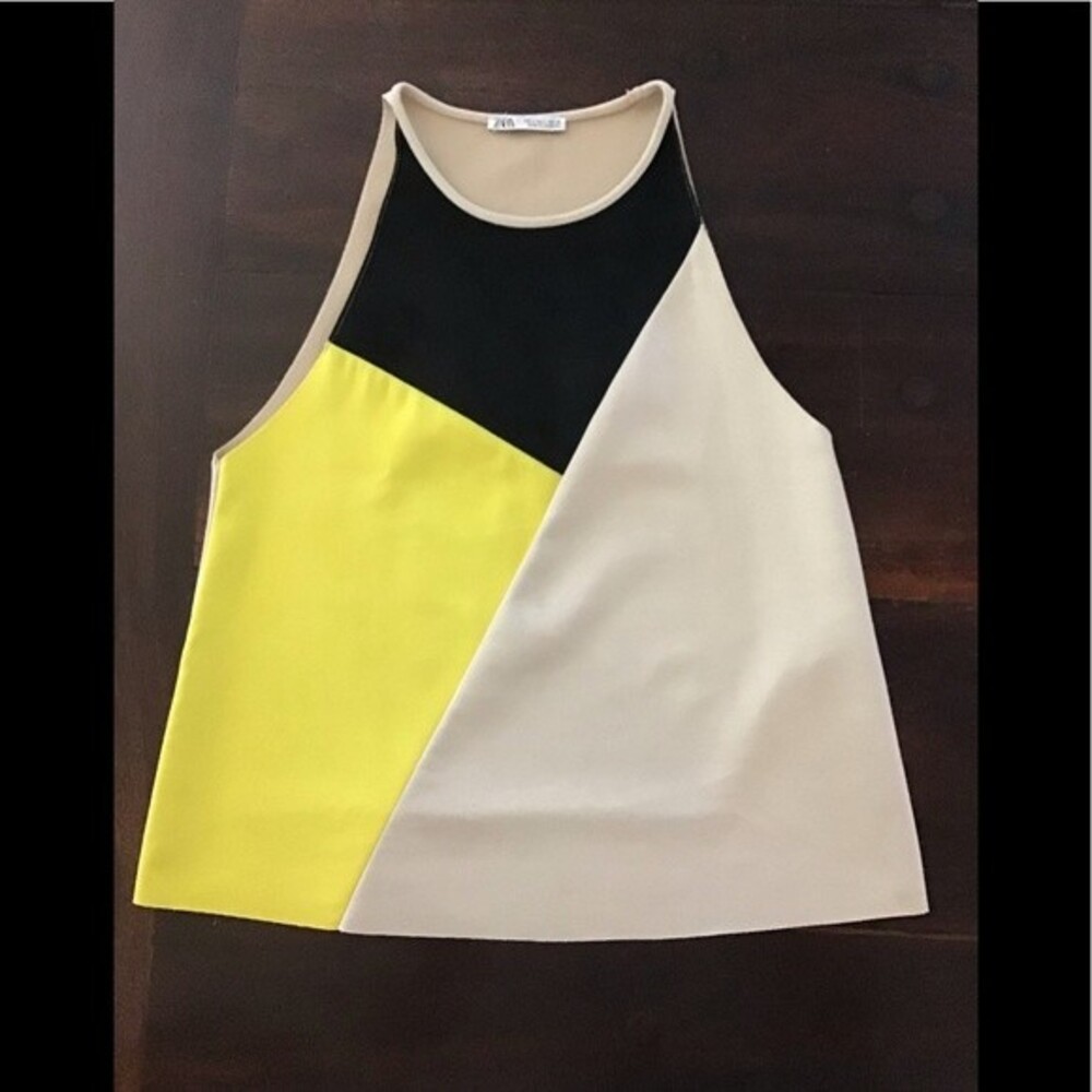 Zara Faux Suede Sleeveless Top S